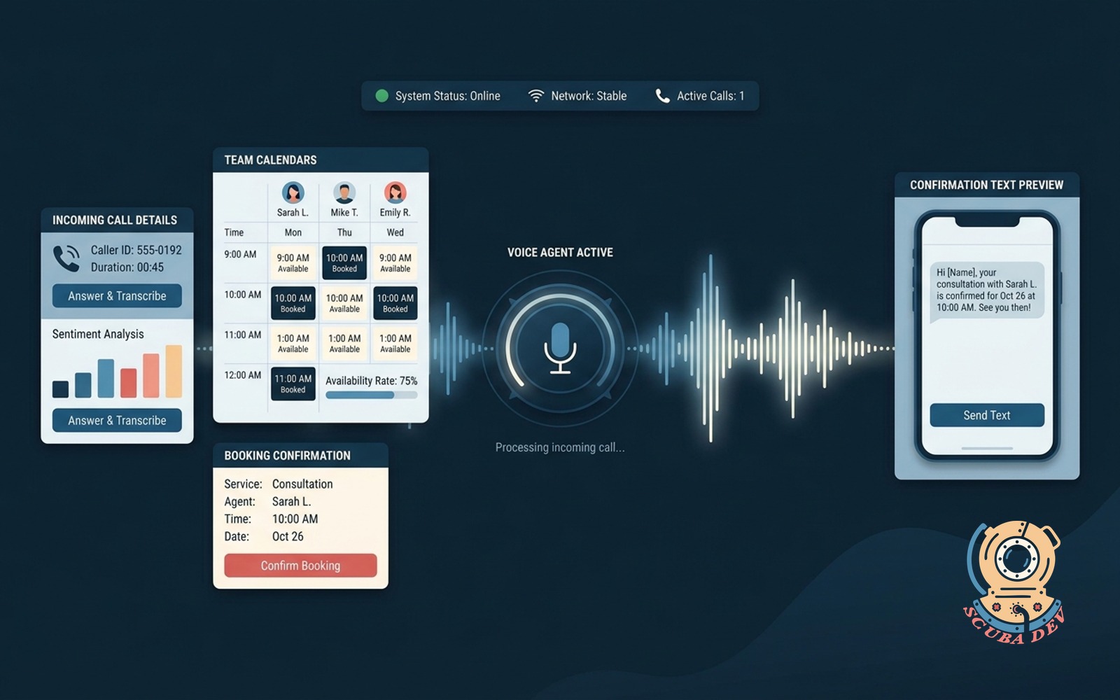 Voice-first booking agent