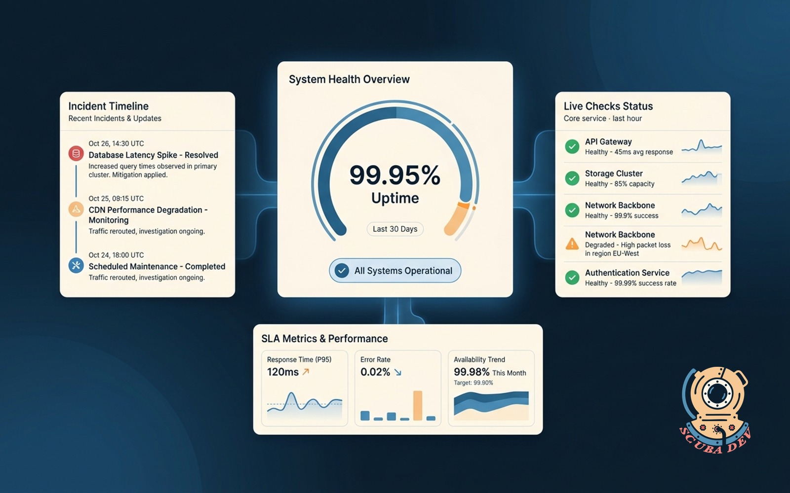 Infra SLA status page