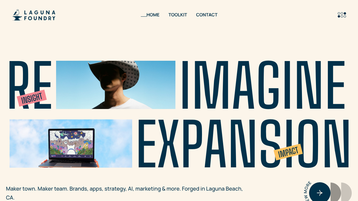 Full website preview for Laguna Foundry