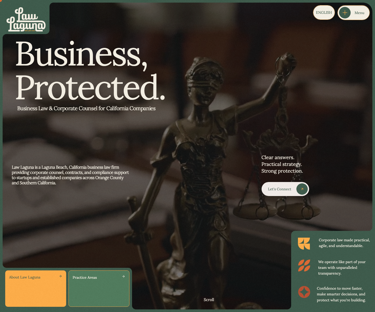 Full website preview for Law Laguna