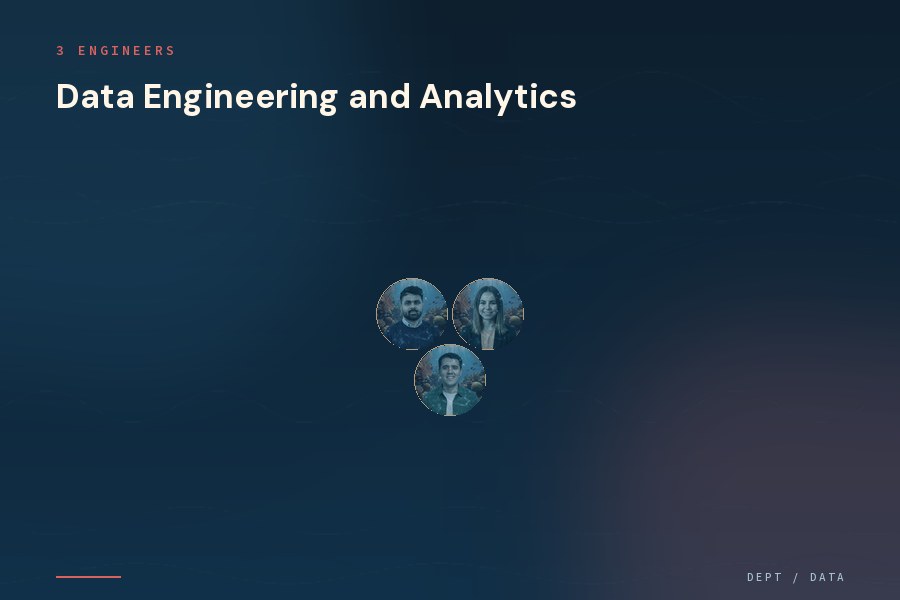 Data Engineering and Analytics (3 people)